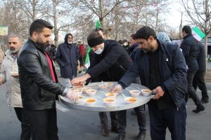 گزارش تصویری از حضور اصناف در جشن 22 بهمن و برپایی ایستگاه صلواتی
