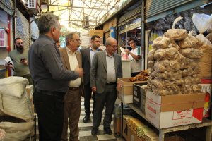بازدید از بازار دخانیات شهید مطهری توسط هیئت رئیسه اتاق اصناف